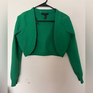 Forever 21 Green Cropped Blazer